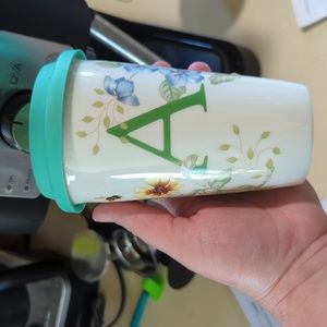 Lenox Butterfly Meadows Letter A Cermaic Mug